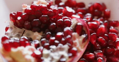 Pomegranate seed close-up Stock Footage 120607941