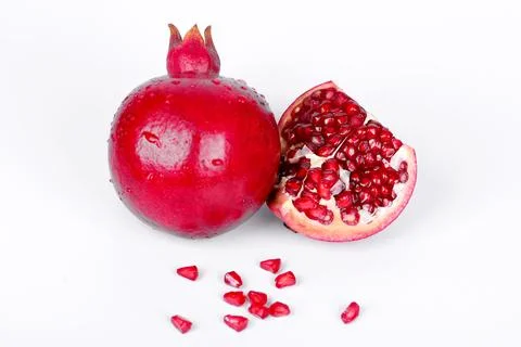 Pomegranate seeds close up  Stock Photos