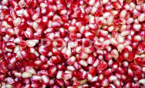 Pomegranate Seeds, Top View, Pomegranate Texture Stock Photos