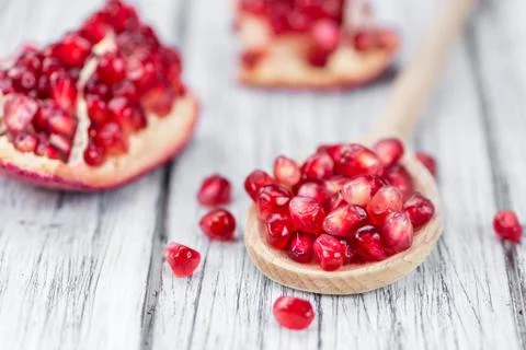 Pomegranate (selective focus) Stock Photos