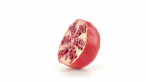 Pomegranate slice front view Vidéo 23730118