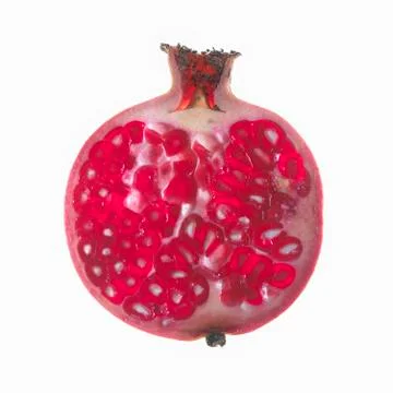 POMEGRANATE SLICED IN HALF Stock Photos