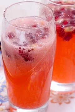 Pomegranate spritzer Stock Photos