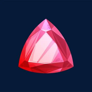 Pomegranate stone, fire opal or spinel isolated 库存插图