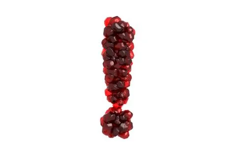 Pomegranate symbol ! on white background Stock Illustration