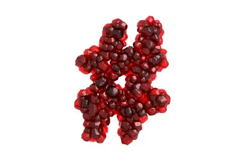 Pomegranate symbol # on white background Stock Illustration