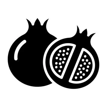 Pomegranate Vector Icon Design Illustration Illustrazione stock