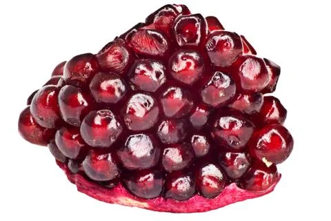 Pomegranate on a white background. macro Stock Photos