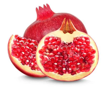 Pomegranate on white background Stock Photos