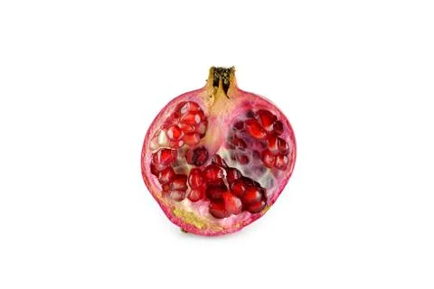 Pomegranate on a white background Stock Photos