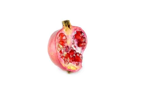 Pomegranate on a white background Stock Photos