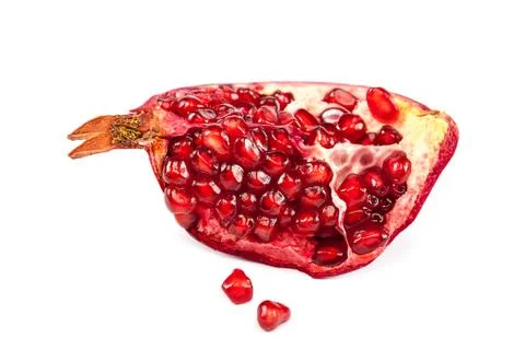 Pomegranate on white background. Stock Photos