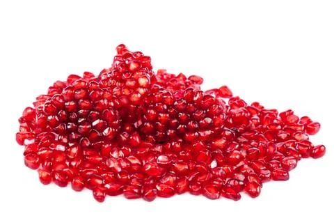 Pomegranate on white background. Stock Photos