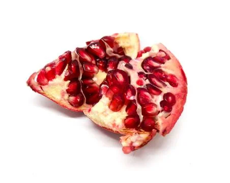 Pomegranate on a white background Stock Photos