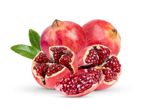 Pomegranate on white background Stock-Fotos