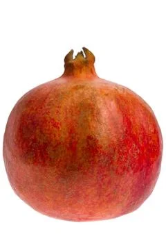 Pomegranate on white Stock Photos