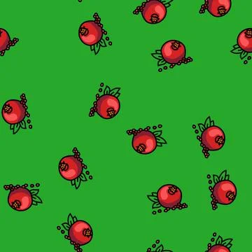 Pomegranate whole grain leaf vector seamless pattern 스톡 일러스트