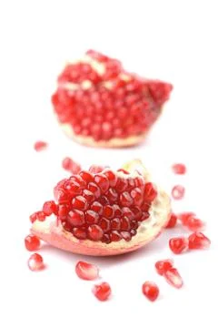 Pomegranates isolated Stock Photos
