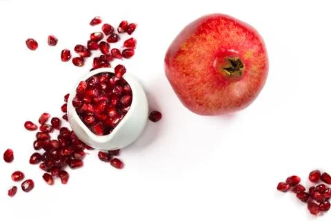 Pomegrante on white background Stock Photos