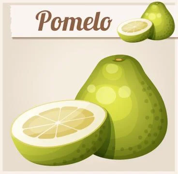 Pomelo fruit. Cartoon vector icon Stock Illustration