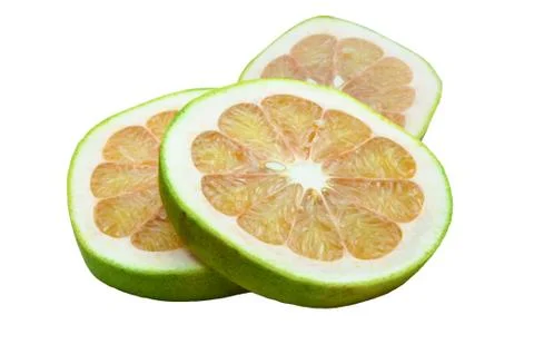 Pomelo fruit isolated on white background Stock Photos