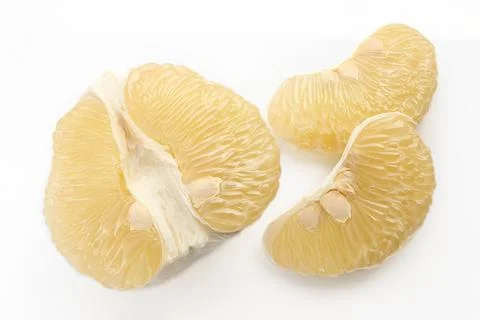 Pomelo fruit or grapefruit on white background, Citrus maxima Stock Photos