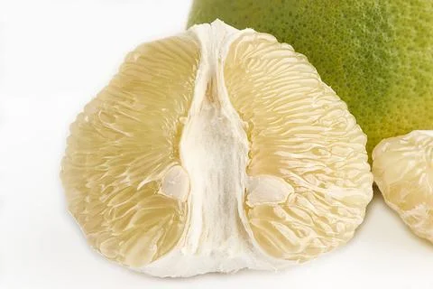Pomelo fruit or grapefruit on white background, Citrus maxima  Stock Photos