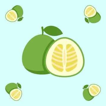 Pomelo fruit seamless for pattern fabric, simple pomelo fruit cute repeat i.. イラスト素材