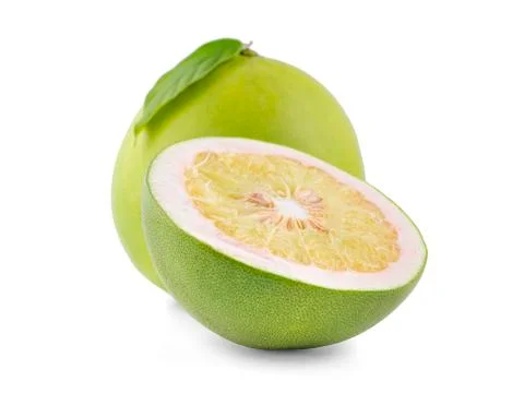Pomelo with half an isolated on the white background Foto stock