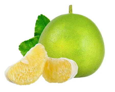 Pomelo isolated on white background. Stock Photos