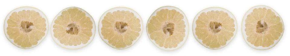 Pomelo slice on white background 스톡 사진