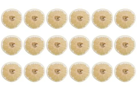 Pomelo slice on white background Stock Photos