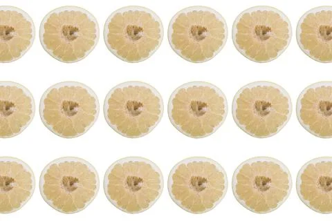 Pomelo slice on white background Foto stock