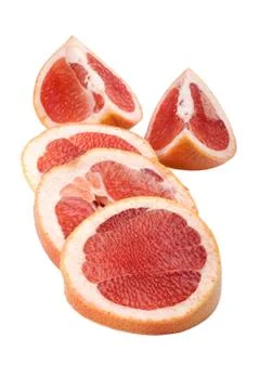 Pomelo on white Stock Photos