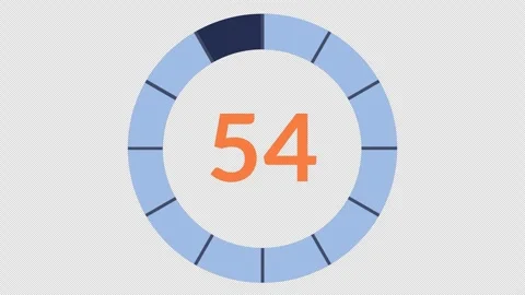 Pomodoro 60 Seconds Timer Counts Down for Productivity Apps and Study Stock Footage 342733300