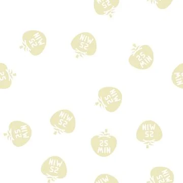 Pomodoro system glyph vector seamless pattern Stock Illustration