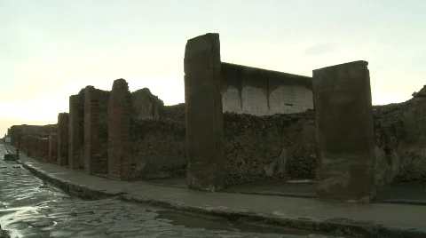 Pompei empty street Video stock 791666