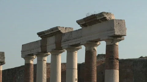 Pompei, Forum columns 動画素材 790752