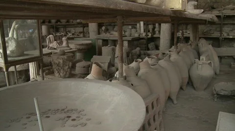Pompei interiors Video stock 790807
