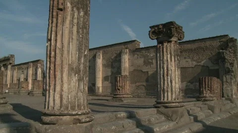 Pompei Italy, Basilica Stock Footage