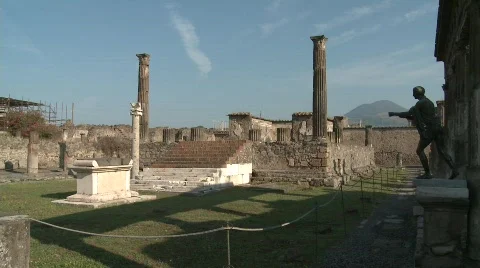 Pompei, temple of Apollo Video stock 790732