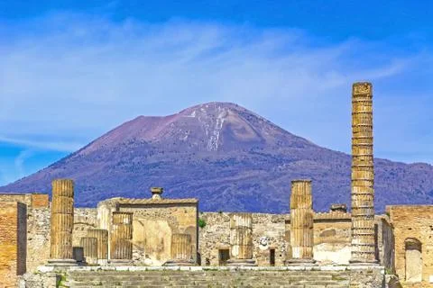 Pompeii, ancient Roman city in Italy Stock Photos