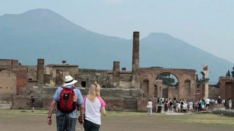 Pompeii Mount Vesuvius P HD 8909 Stock Footage 7752566