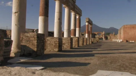 Pompeii Pillars Stock Footage 493931