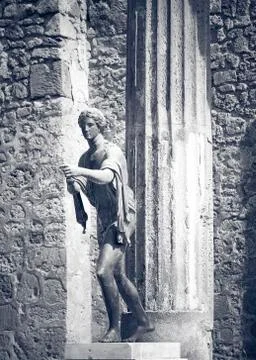 Pompeii. Statue of Apollo Stock Photos