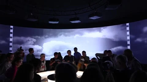 Pompidou Centre in Paris celebrates the centenary of André Breton's Surrealist M Stock Footage 283497588