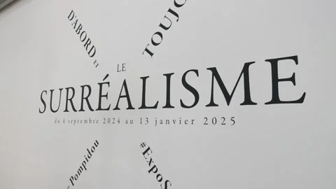 The Pompidou Centre in Paris celebrates the centenary of Breton's Manifesto, Par Stock Footage 283497655