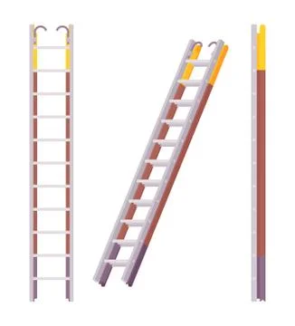 Pompier ladder set Ilustración de archivo