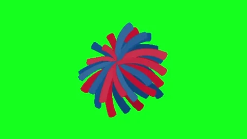 Pompom animation on green background Vídeo Stock 329818672