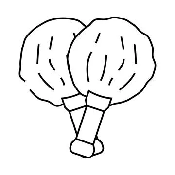 Pompom for cheerleaders line icon vector illustration Stockillustratie